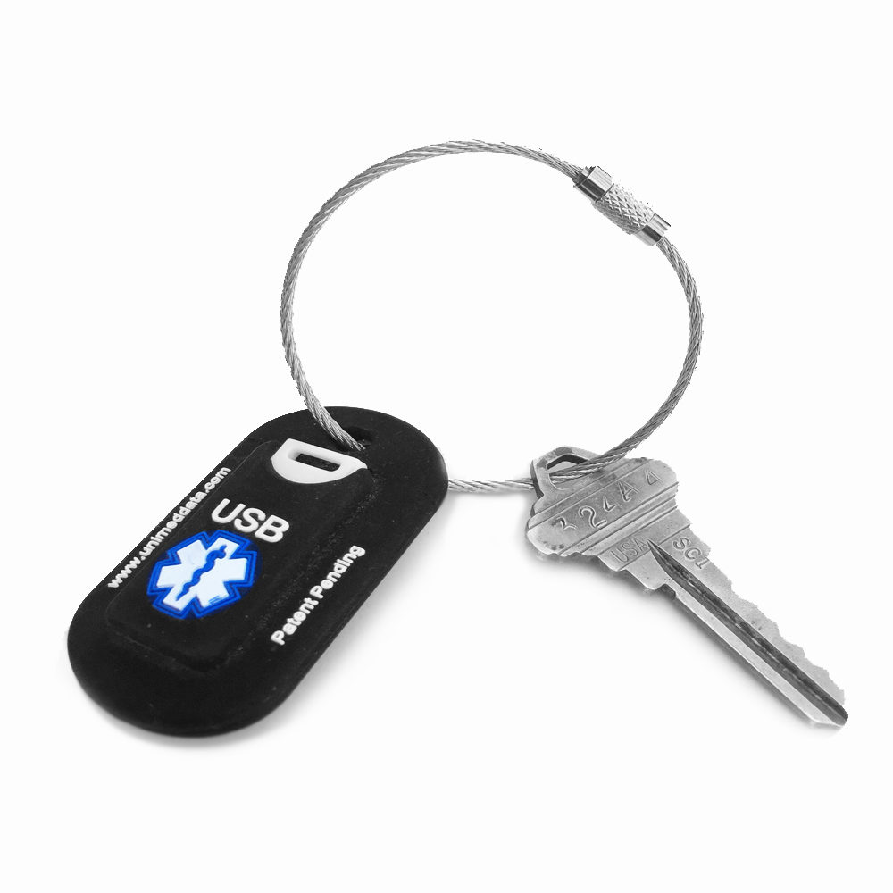USB Medical Alert Key Ring